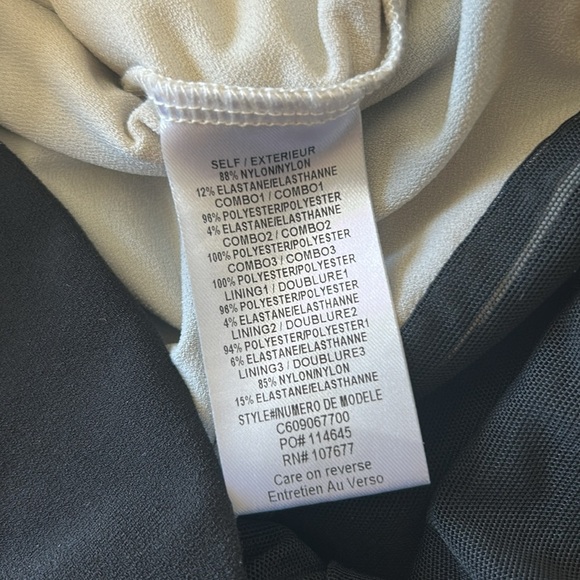 ALICE + OLIVIA Collared Beaded Bodysuit Long Black Lace Top Floral Embroidery M - Picture 9 of 14